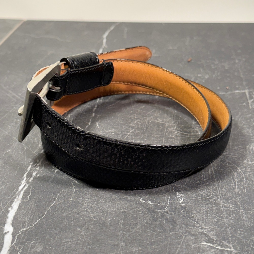 Linda Allard Ellen‎ Tracy Black Genuine Reptile Belt | Size 6 - Picture 7 of 10